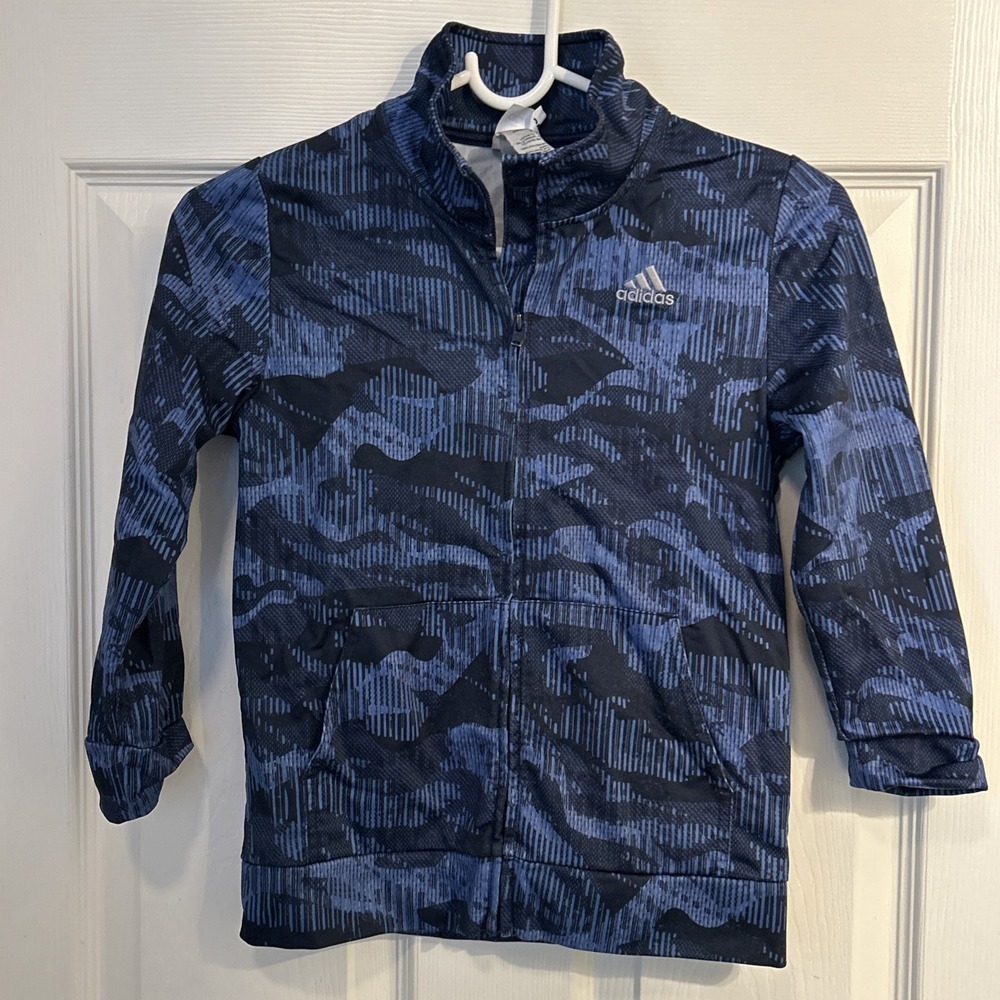Adidas Boys ‎ Track Jacket,  Blue Black , Size 7